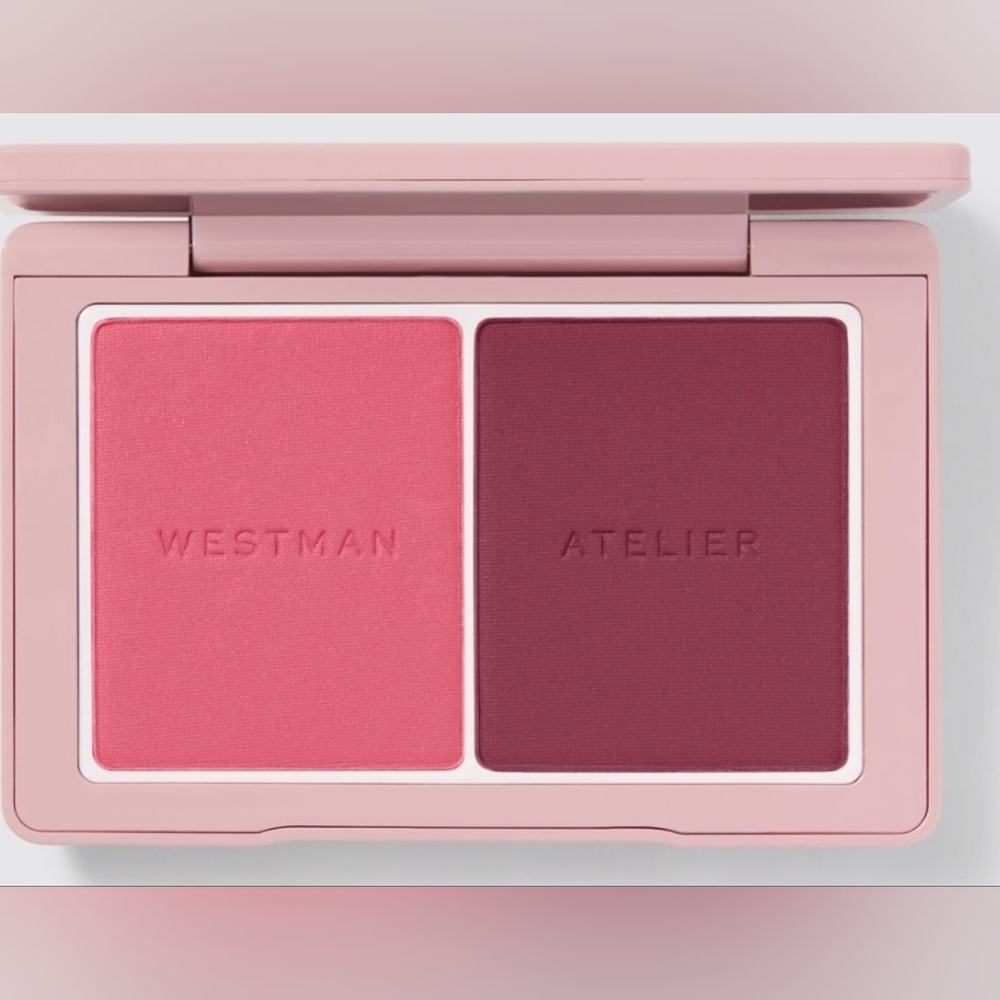 Westman Atelier Dual Blush Palette in Rose Pink & Berry